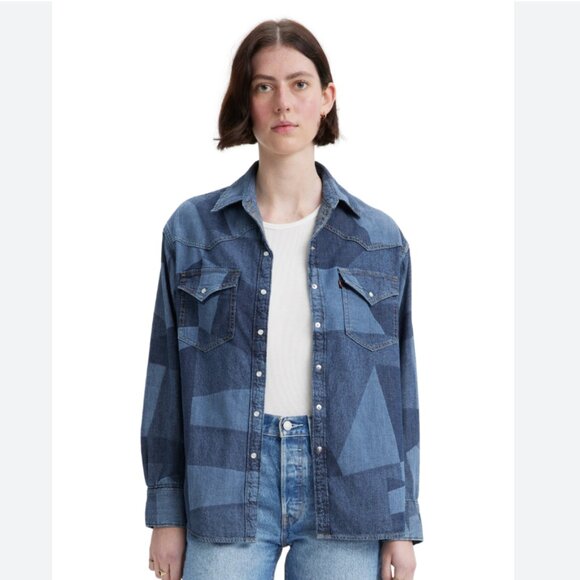NWT LEVI'S Western Jacket Denim Blue - Picture 1 of 9